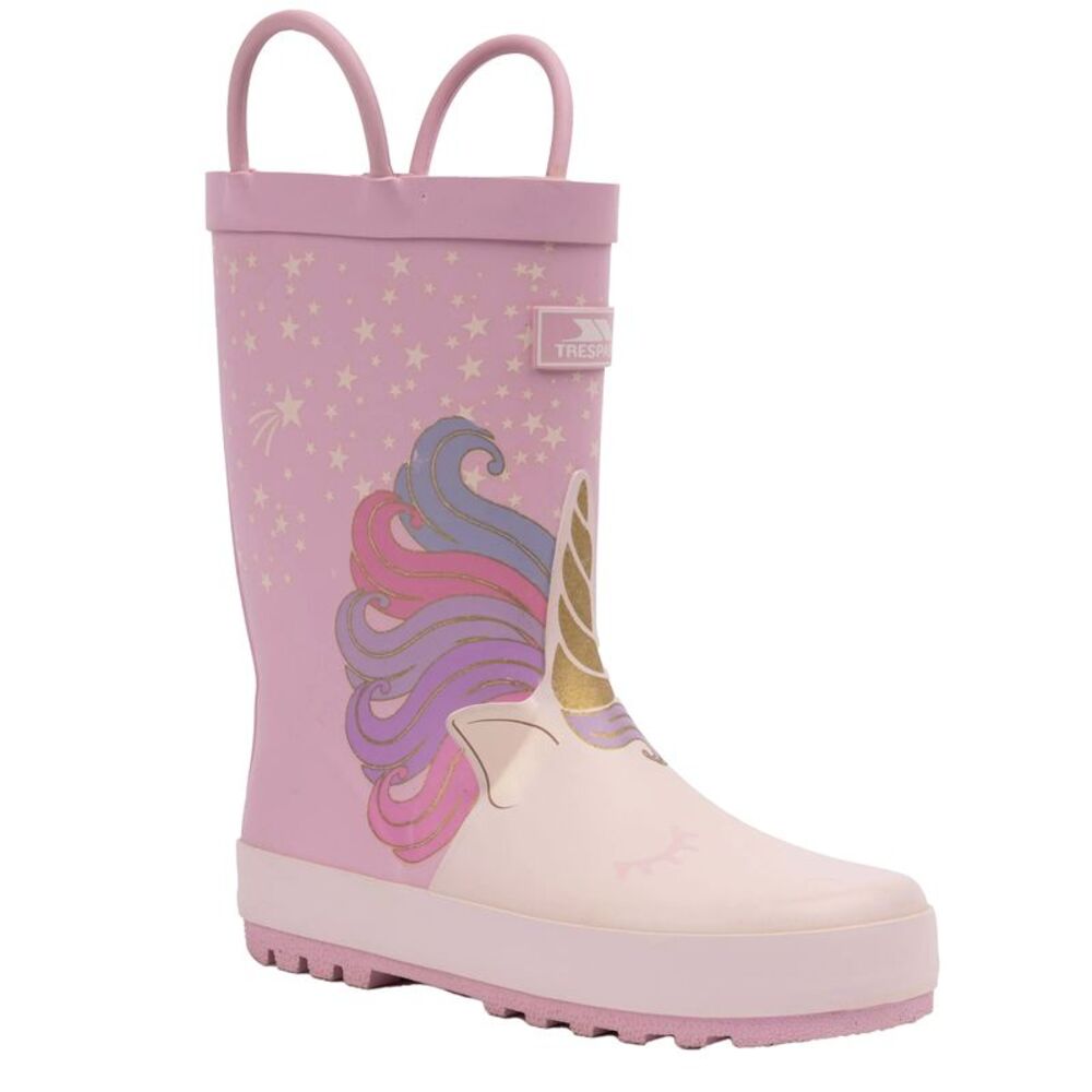 Trespass Childrens/Kids Character Unicorn Galoshes / Purple/Beige